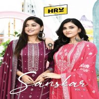 HRU SANSKAR VOL 6 MUSLIN WITH JACQUARD WORK CLASSIC LOOK READYMADE SALWAR SUIT