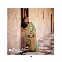 DELICATE SILK BY RAJPATH TISSUE LINEN WITH ZARI WEAVING CLASSIC LOOK SAREE TRADERS