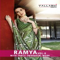 Vallabhi Ramya Vol-8 Wholesale Fancy Swaroski Work Sarees