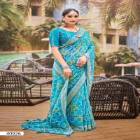 5D Designer Ganga Vol-10 Wholesale Bright Simmer Chiffon Blouse Sarees