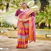 5D Designer Ganga Vol-11 Wholesale Bright Simmer Chiffon Blouse Sarees