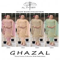 AL Fathima Ghazal Wholesale Readymade Faux Georgette Pakistani Suits