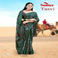 Saumya Tasvi Wholesale Kreva Satin Patta With Half Tone Ethnic Sarees