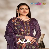 Vipul AZA Wholesale Soft Organza With Embroidery And Swarovski Work Festive Suits