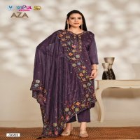 Vipul AZA Wholesale Soft Organza With Embroidery And Swarovski Work Festive Suits