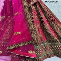 Anjani Art 2723 Wholesale Velvet Fabrics Bridal Lehengas