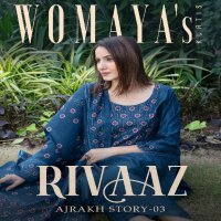 Womaya Rivaaz Ajrakh Story -03 Wholesale Readymade Salwar Suits Combo