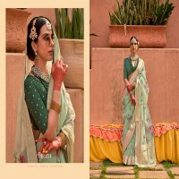 Trirath Geetanjali Wholesale Organza Silk With Jacquard Pallu Sarees