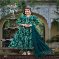 RADHIKA LIFESTYLE ANARKALI VOL 2 HEAVY RAYON FOIL PRINTED FULLSTITCH BIG SIZE 3PCS DRESS