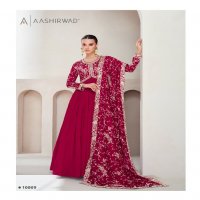 Aashirwad Veronica Wholesale Premium Silk Gown With Dupatta