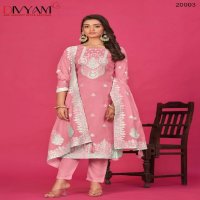 Divyam Daisy Wholesale Pure Organza Fabrics Straight Suits
