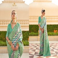 Trirath Pratha Wholesale Supre PV Silk With Aqua Finish Function Wear Sarees