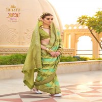 Trirath Pratha Wholesale Supre PV Silk With Aqua Finish Function Wear Sarees
