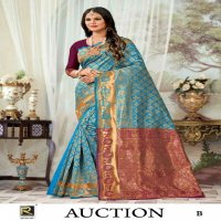 RONISHA AUCTION BY RANJNA SAREE BANARASI SILK PREMIUM FABRICS SUPER HIT COLLECTION SAREES