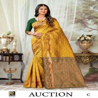 RONISHA AUCTION BY RANJNA SAREE BANARASI SILK PREMIUM FABRICS SUPER HIT COLLECTION SAREES