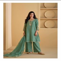 SAYURI DESIGNER SUHANI SI?LK EXCLUSIVE OCCASION WEAR FULL STITCH PALAZZO KURTI DUPATTA