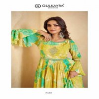 GULKAYRA DESIGNER SCARLET EMBROIDERY WORK WITH MIRROR PARTY WEAR FULL STITCH 3PCS DRESS