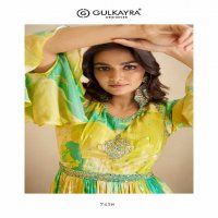 GULKAYRA DESIGNER SCARLET EMBROIDERY WORK WITH MIRROR PARTY WEAR FULL STITCH 3PCS DRESS