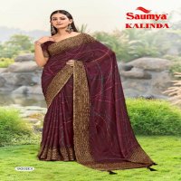 Saumya Kalinda Wholesale Dull Moss Hand Made Latkan Sarees