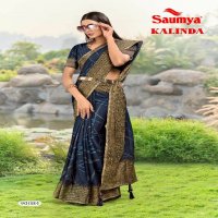 Saumya Kalinda Wholesale Dull Moss Hand Made Latkan Sarees