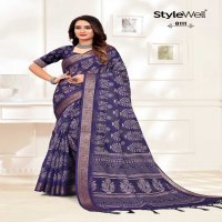 ASMITA BY STYLEWELL FASHIONABLE ATTRACTIVE COLOUR SAREE WITH BLOUSE