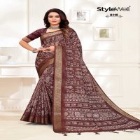 ASMITA BY STYLEWELL FASHIONABLE ATTRACTIVE COLOUR SAREE WITH BLOUSE