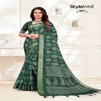 ASMITA BY STYLEWELL FASHIONABLE ATTRACTIVE COLOUR SAREE WITH BLOUSE