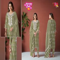 HONEY BELL BY AMBIKA RAYON PRINT DAILY WEAR STYLISH FULL STITCH COMBO SET DRESS