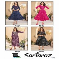 Blue Hills Sarfaraz Vol-15 Wholesale Rayon Print Anarkali Kurtis