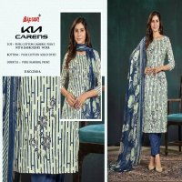 Bipson Kia Carens 2760 Wholesale Pure Cambric Cotton With Work Dress Material