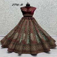 Anjani Art 2716 Wholesale Velvet Fabrics Designer Lehengas Choli
