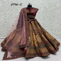 Anjani Art 2716 Wholesale Velvet Fabrics Designer Lehengas Choli