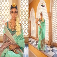 Kira Creations Kinaara Wholesale Tusser Linen Function Wear Sarees