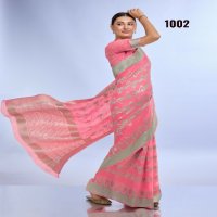 Umang Trendz 314 Series Wholesale Linen With With Jacquard Work Sarees