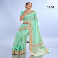 Umang Trendz 314 Series Wholesale Linen With With Jacquard Work Sarees