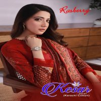 Rasberry Kesar Vol-1 Wholesale Readymade Lawn Cotton Suits