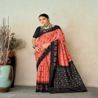 BARKHA PLUS BY SR IKKAT PRINT MUL MUL COTTON ELEGANT STYLE SAREE WITH BLOUSE