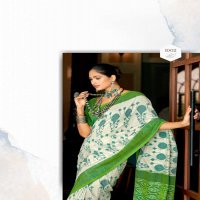 BARKHA PLUS BY SR IKKAT PRINT MUL MUL COTTON ELEGANT STYLE SAREE WITH BLOUSE