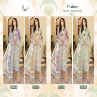 FIRDOUS EXCLUSIVE COLOR EDITION VOL 31 BY SHREE FAB COTTON PRINT EMBROIDERY PAKISTANI SUIT