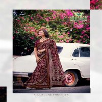 KAARI BY SANSKAR TEX PRINTS COTTON WEAVING BUTTA WITH ARCO BORDER STYLISH SAREE