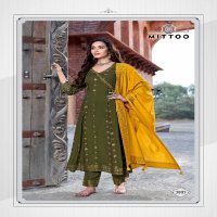 Mittoo Nafiza Wholesale Rayon Slub Kurtis With Pant And Dupatta