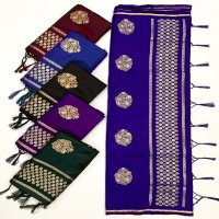 Rajtex Kanthkala Topaz Wholesale Satin Handloom Weaving Silk Sarees