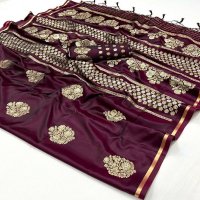 Rajtex Kanthkala Topaz Wholesale Satin Handloom Weaving Silk Sarees