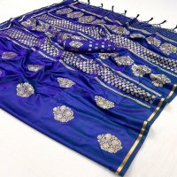 Rajtex Kanthkala Topaz Wholesale Satin Handloom Weaving Silk Sarees