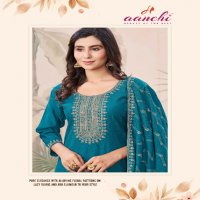 Aanchi Nikita Wholesale Fancy Fabrics Top Pant And Dupatta