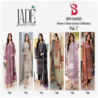 Jade Bin Saeed Vol-7 Wholesale Heavy Cotton Luxury Collection Dress Material