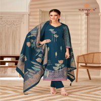 SURYAJYOTI KAARA VOL 1 JAAM SATIN REGULAR WEAR FANCY HANDWORK DRESS MATERIAL