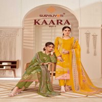 SURYAJYOTI KAARA VOL 1 JAAM SATIN REGULAR WEAR FANCY HANDWORK DRESS MATERIAL