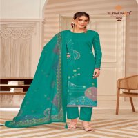 SURYAJYOTI KAARA VOL 1 JAAM SATIN REGULAR WEAR FANCY HANDWORK DRESS MATERIAL