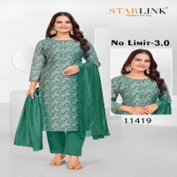 STARLINK NO LIMIT 3.0 11402 TO 11430 READYMADE MODAL FOIL PRINT ELEGANT STYLE COMBO SET DRESS